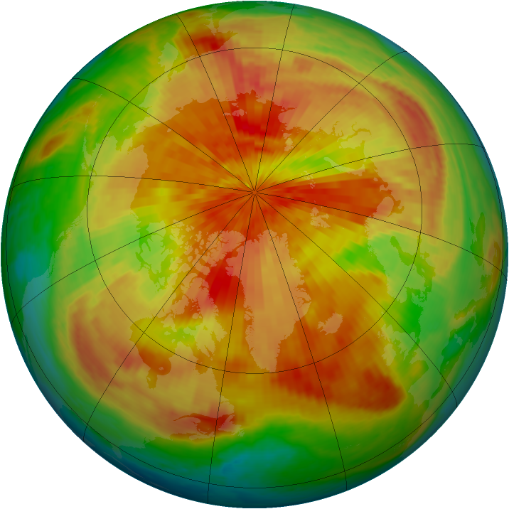 Arctic ozone map for 02 April 2002